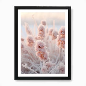 Frosty Botanical Prairie Clover 1 Art Print