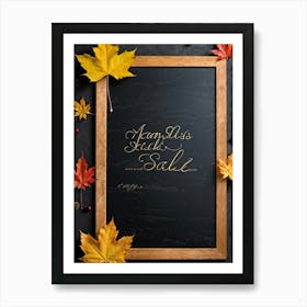 A Maple Leaf Intricately Crafted In Vibrant Yellow And Orange Hues To Showcase Autumns Majesty Re (4) Art Print