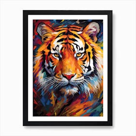 Tiger Art In Expressionism Style 2 Art Print