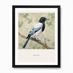 Ohara Koson Inspired Bird Painting Magpie 4 Poster Art Print