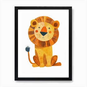 Barbary Lion Night Hunt Clipart 2 Art Print