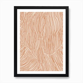 Abstract Lines In Terracotta Art Print