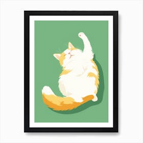 Cat Laying On The Floor Art Print