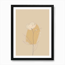 Sydney Botanical Garden Boho Line Art Art Print