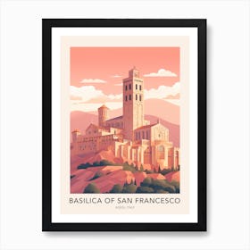 Basilica Of San Francesco Assisi Italy Travel Poster Art Print