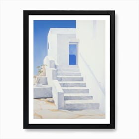 White House With Blue Door 3 Art Print