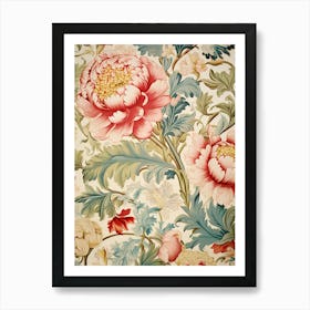 Floral Wallpaper 334 Art Print