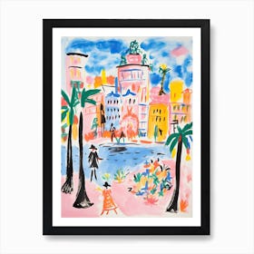 Buenos Aires, Dreamy Storybook Illustration 3 Art Print