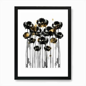 Black Poppies Art Print