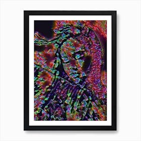 Abstract Portrait of a Psychedelic Woman Art Art Print