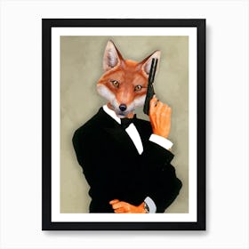 James Bond Fox Art Print