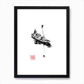 Japanese Small  Boat Art Print