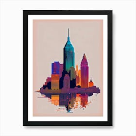 Pixelated York City Canvas Print Art Print