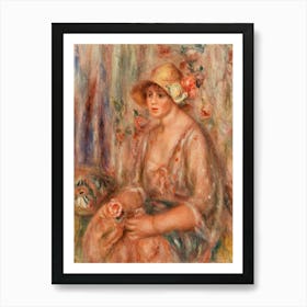 Woman In Muslin Dress (1917), Pierre Auguste Renoir Art Print