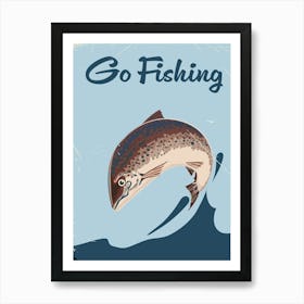 Go Fishing Sports Travel poster Art Print