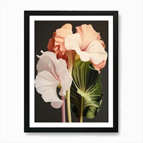 Flower Illustration Amaryllis 2 Art Print