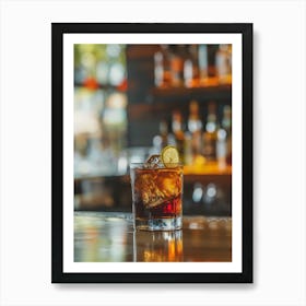 Cocktail On A Bar Art Print