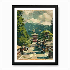 Takayama Old Town Japan Mid Century Modern 2 Art Print