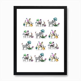 Parading Animals Art Print