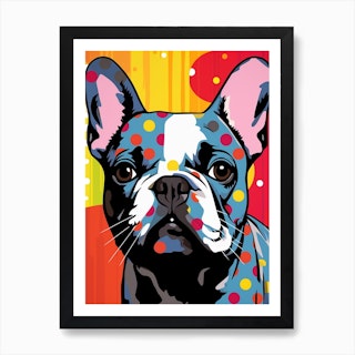 Portrait of Dog with Stick and Brick Wall Painting by American School -  Pixels