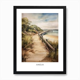 Amelia Watercolor 3 Travel Poster Art Print