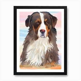 Newfoundland 2 Watercolour Dog Art Print