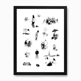 France Drawing Art Print