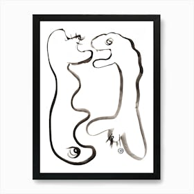Poster Print Giclee Wall Art Adult Mature Explicit Homoerotic Erotic Man Male Nude Gay Art Drawing Artwork 011 Art Print