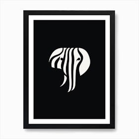 Elephant Minimalist Abstract 8 Art Print