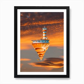 Shell Lighthouse Art Print