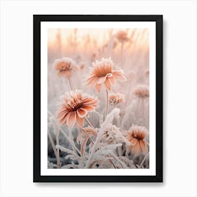 Frosty Botanical Gaillardia 4 Art Print