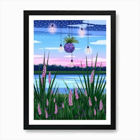 Night In The Garden 1 Art Print