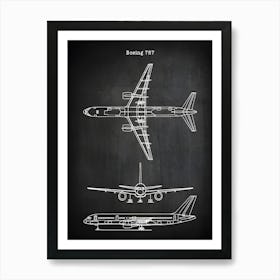 757 Airplane Decor Aircraft Decor Plane Decor Airplane Art Airplane Print Airplane Blueprint Airplane Art Va7571 Art Print