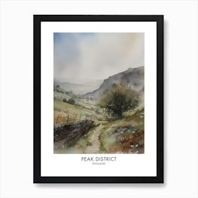 Peak District 5 Watercolour Travel Poster Art Print