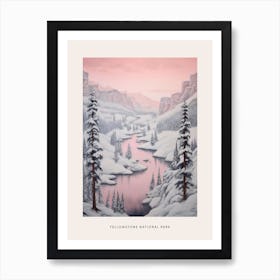 Dreamy Winter National Park Poster  Yellowstone National Park United States 2 Art Print