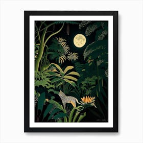 Jungle Night 1 Rousseau Inspired Art Print