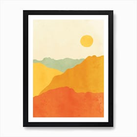 Orange Hills Art Print