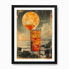 Moonlight Cocktail Art Print