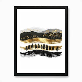 Gold And Black Canvas Print 13 Art Print