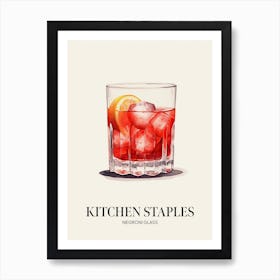 Kitchen Staples Negroni Glass 2 Art Print