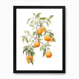 Oranges On A Branch 2 Art Print