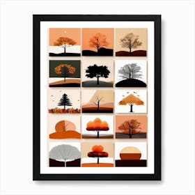 Autumn Collage, Autumn Collection Art Print