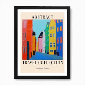 Abstract Travel Collection Poster Copenhagen Denmark 4 Art Print