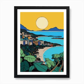 Minimal Design Style Of Rio De Janeiro, Brazil 2 Art Print