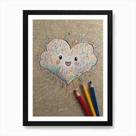 Cloud Drawing Art Print