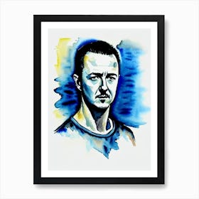 Edward Norton In American History X Watercolor 3 Art Print