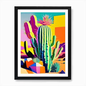 Ferocactus Cactus Modern Abstract Pop Art Print