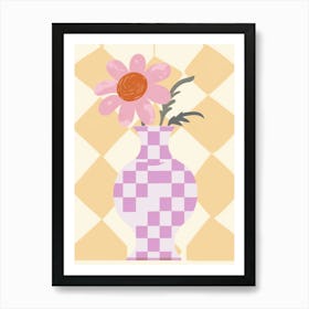 Lavender Flower Vase 1 Art Print