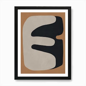 Abstraction on brown background 2 Art Print