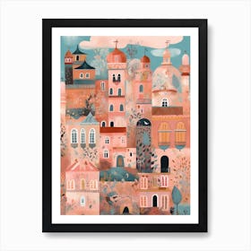 Mantua, Italy Illustration Poster